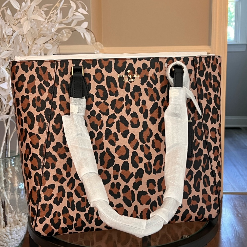 Kate Spade Brown and Black Leopard Print Tote